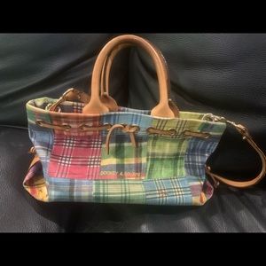 Dooney & Bourke Madras Plaid Ant Picnic Tassel